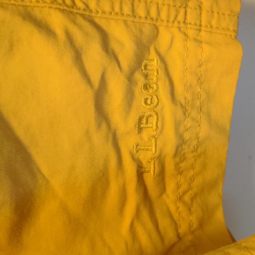 LLBean Men's Size XL Elastic Waist Drawstring Liner Yellow Swim Trunks - Picture 2 of 13